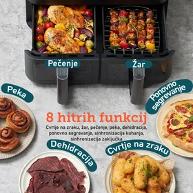 Slika 8/8 -Cosori 8,5-litrski cvrtnik na vroč zrak z dvojno košarico